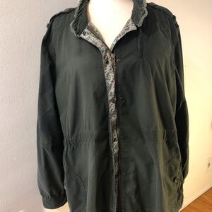 Forest Green Denim ZipUp+Snap Jacket